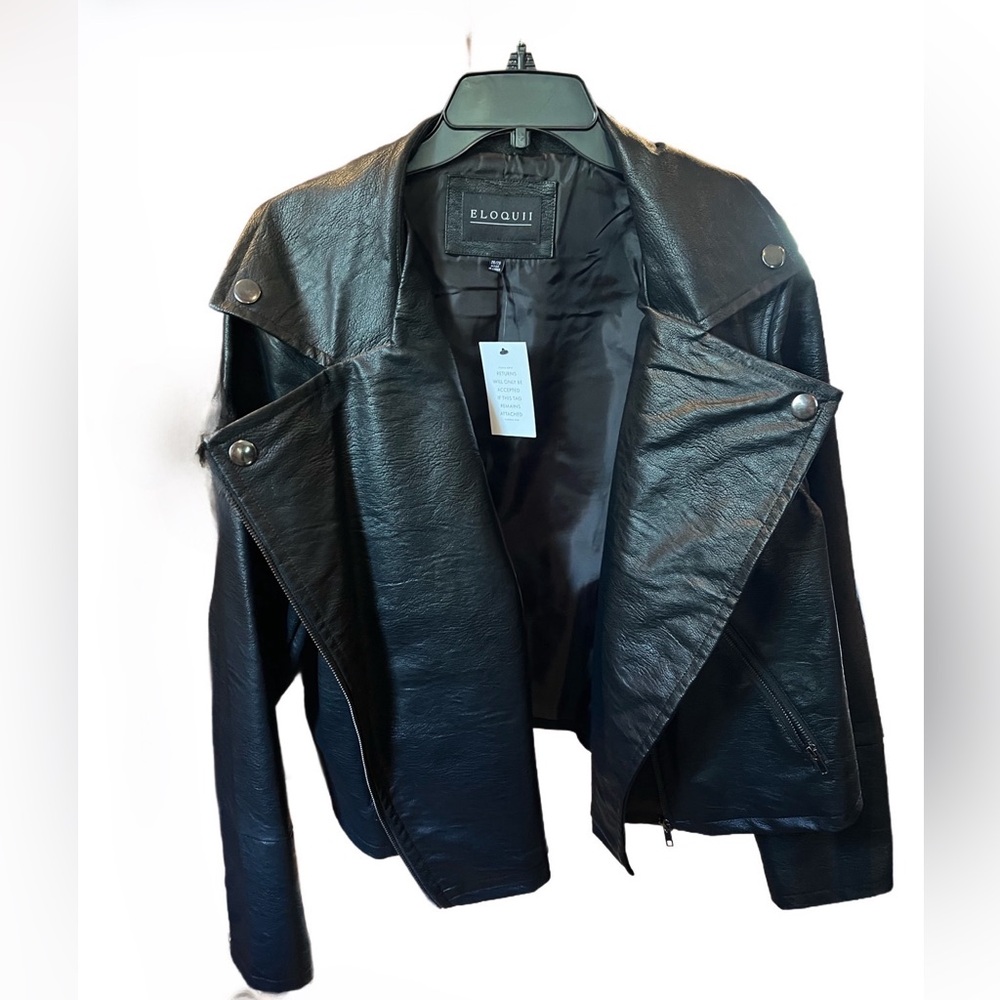 BNWT Eloquii faux leather moto jacket size 26/28
